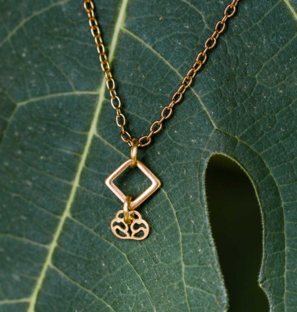 Women's brass necklace